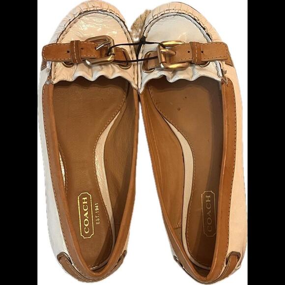 Coach Style F2070 Women’s Size 5.5B FELIX Buckle Flats Shoes - Picture 1 of 6